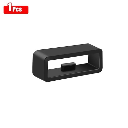 Black rubber watch strap - black,